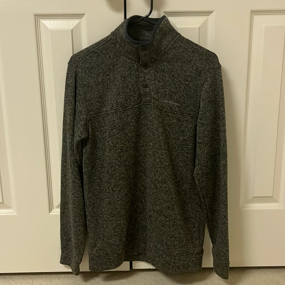 Eddie Bauer Quarter Zip Sweater (Dark Grey)